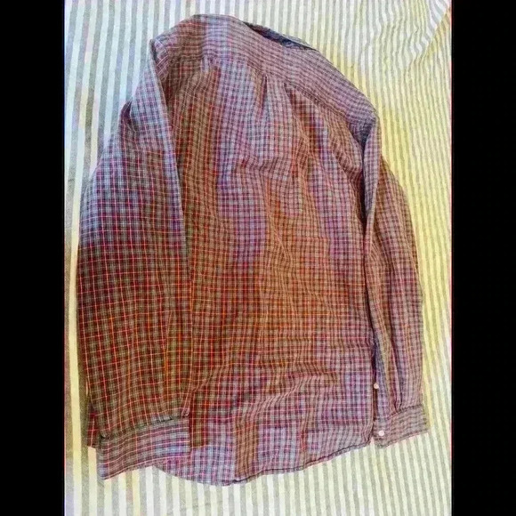 Polo Ralph Lauren Men’s XL Classic Button-Down Shirt Red Blue Plaid Pony Logo - Picture 5 of 5